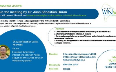 WINSA lecture N°1 by Dr. Juan Sebastián Durán , innovative strategies as alternatives to insecticide resistance