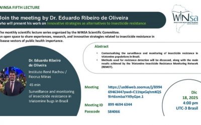 WINSA Lecture N°5 by Dr. Dr. Eduardo Ribeiro de Oliveira who will present his work on innovative strategies as alternatives to insecticide resistance